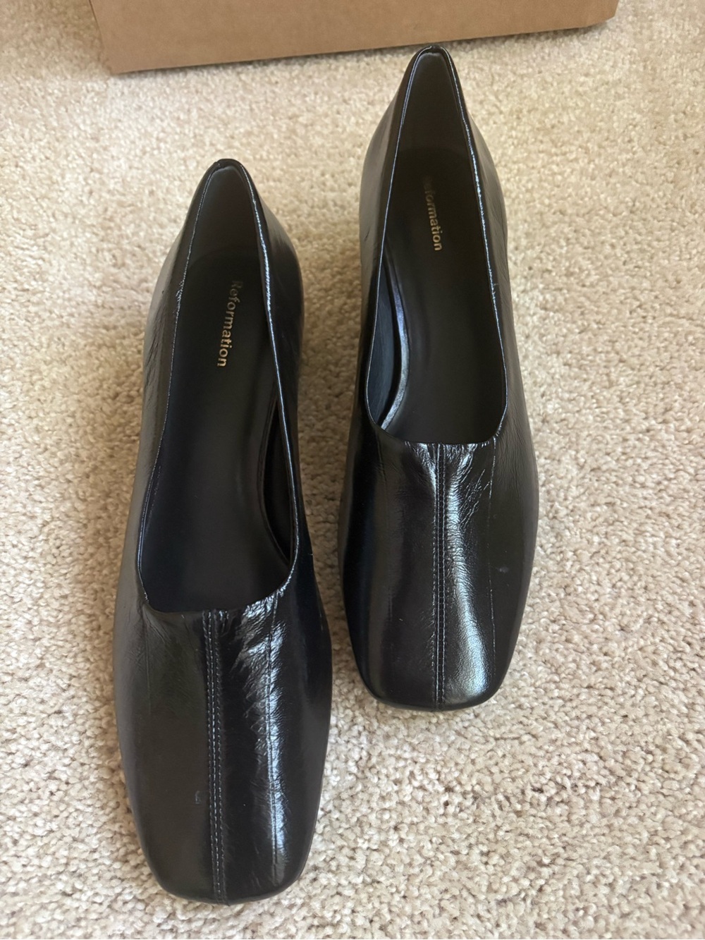 NWT Reformation Inez Pump Black Eel - Picture 3 of 5